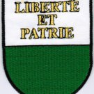Canton of Vaud Coat of Arms Switzerland Swiss Confederation Iron On Embroidered Patch 2.5x3