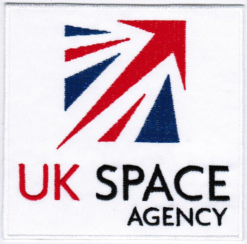 United Kingdom UK Space Agency UKSA Badge Iron On Embroidered Patch 4x4