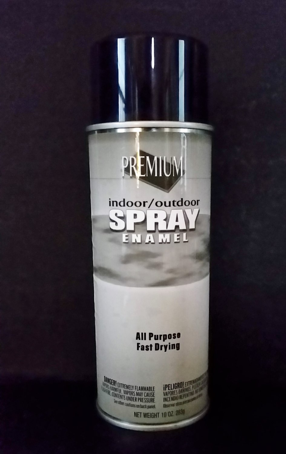 Premium Color Spray Enamel Black Gloss All Purpose Paint 10 oz - 2 cans