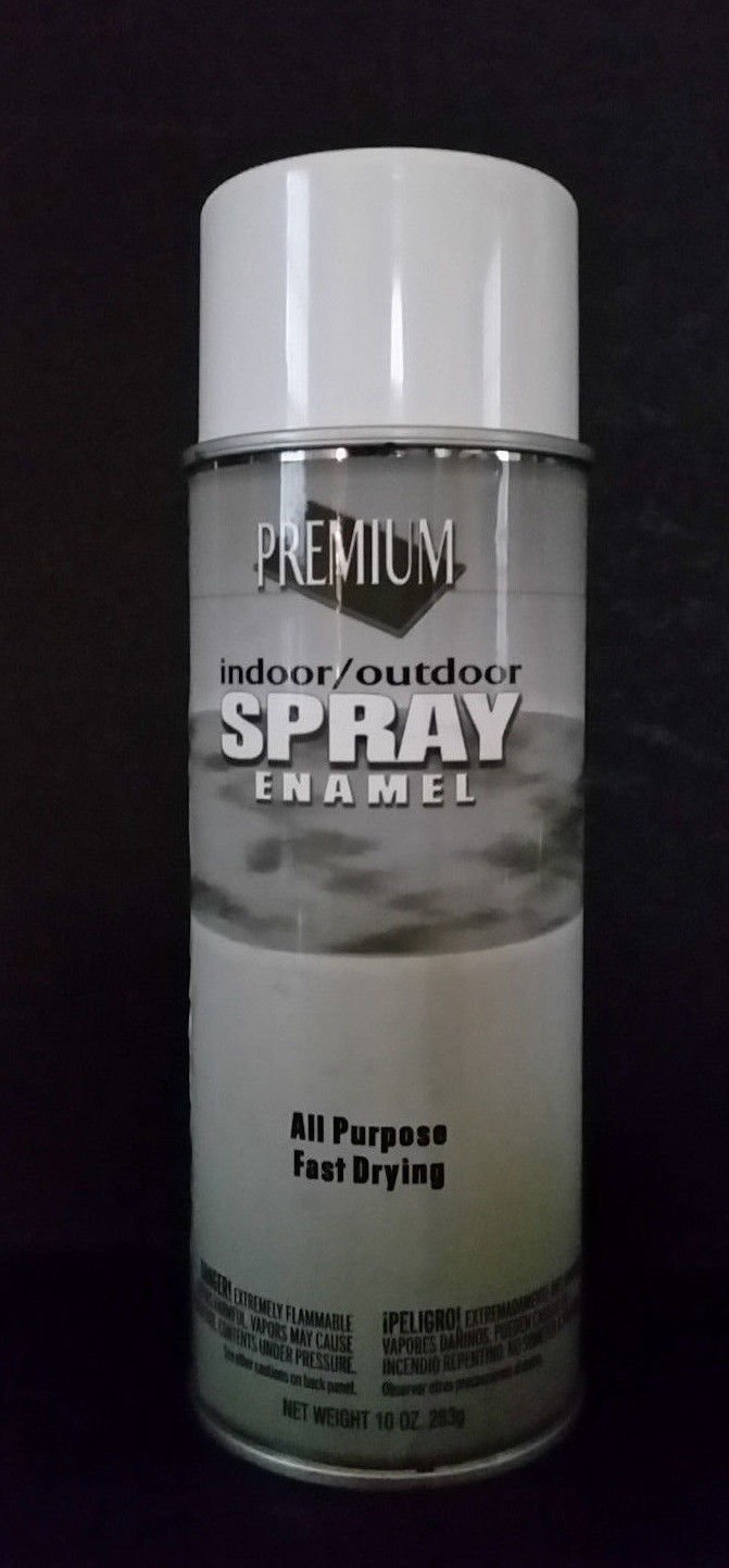 Premium Color Spray Enamel White Gloss All Purpose Paint 10 oz - 2 cans
