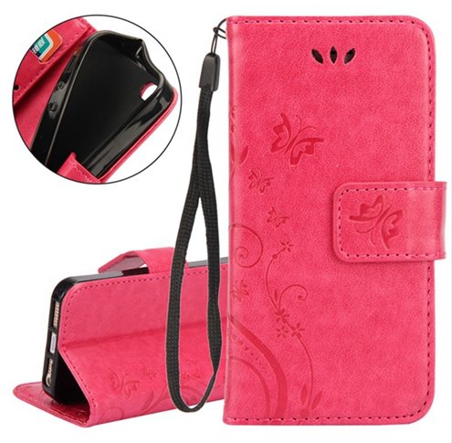 Multi Purpose Vintage iPhone 7 Wallet Stand - Pink