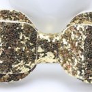 Sequin Bowknot Hair Clip Barrette - Gold (color)