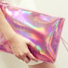 Metallic Neon Messenger Style Clutch Purse - Pink