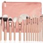 15 Piece Pro Makeup Brush Set - Pink