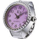 Rhinestone Studded Women's Fashion Watch - Purple