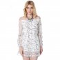 White Chiffon Sexy Strapless Dress Sequins