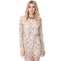 Sexy Chiffon Strapless Dress Sequins Beige