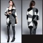 New Style Seven Quilted Length Contracted Ling Grid Warm Coat