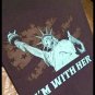 I'M WITH HER Lady Liberty - Premium Sueded T Shirt SIZE 2XL