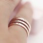 Handmade Personalized Engraved Triple Name 925 Sterling Silver Rings