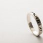 Handmade Custom Latitude Longitude Coordinates Location Ring in Sterling Silver