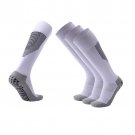 3 Pairs Pack Long Football Grip Socks White