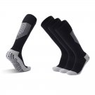 3 Pack Long Compression Tube Grip Socks Black
