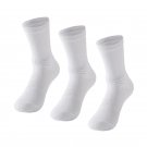 Men's White Thick Cushioned Basketball Socks White