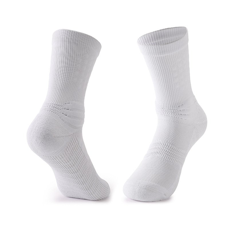 white basketball shoes with black socks