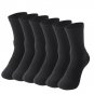 6 Pairs Pack Men's Black Thick Cushioned Dirty Work Socks