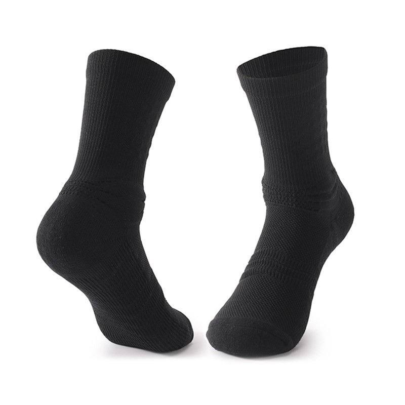 6 Pairs Pack Men's Black Thick Cushioned Dirty Work Socks