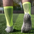 3 Pack Men's Non Slip Grip Socks Lime Green