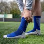 Men's Non Slip Blue Football Grip Socks for Training 3 Pairs Pack