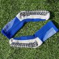 Men's Non Slip Blue Football Grip Socks for Training 3 Pairs Pack