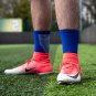Men's Non Slip Blue Football Grip Socks for Training 3 Pairs Pack