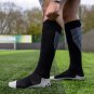 3 Pack Long Compression Tube Grip Socks Black