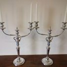 Old Sheffield Plate Regency period antique English pair candelabrum circa 1810