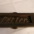 Architectural antique salvage bronze letter box plate