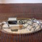 Old Sheffield/close plate wick trimmer and snuffer tray antique English