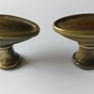 Architectural antique salvage pair of brass door knobs 1930's
