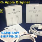 2x Apple Lightning USB Charger Cable Genuine Original iPhone 7 6s 6 Plus 5s 5C SE