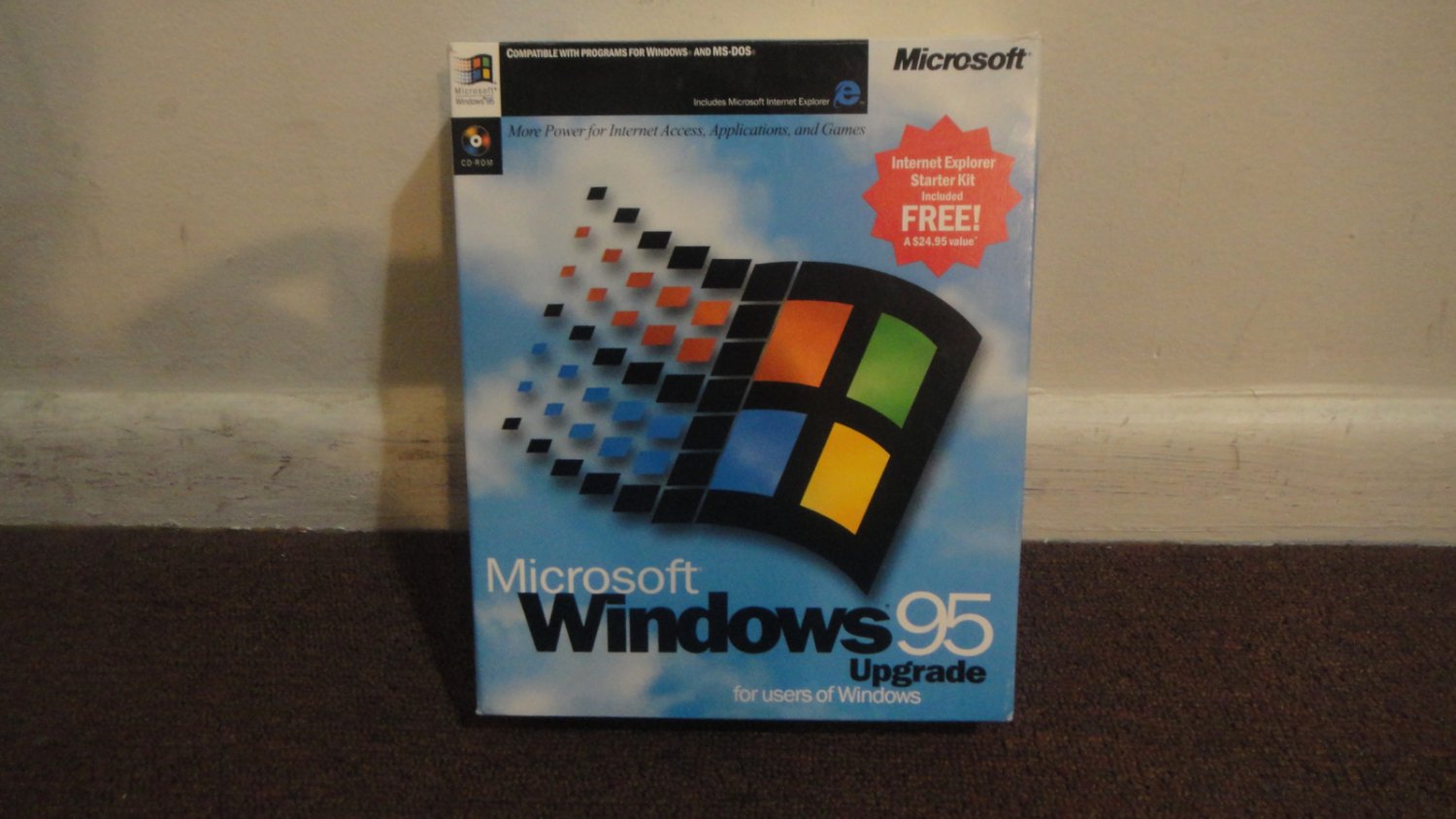 Microsoft Windows 95 Upgrade CD-ROM Edition BIG RETAIL BOX Authentic ...