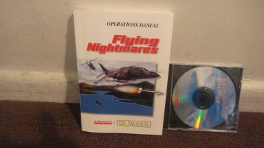 Flying Nightmares (MAC-CD, 1994) for Power Macintosh - MANUAL - cd is flawed