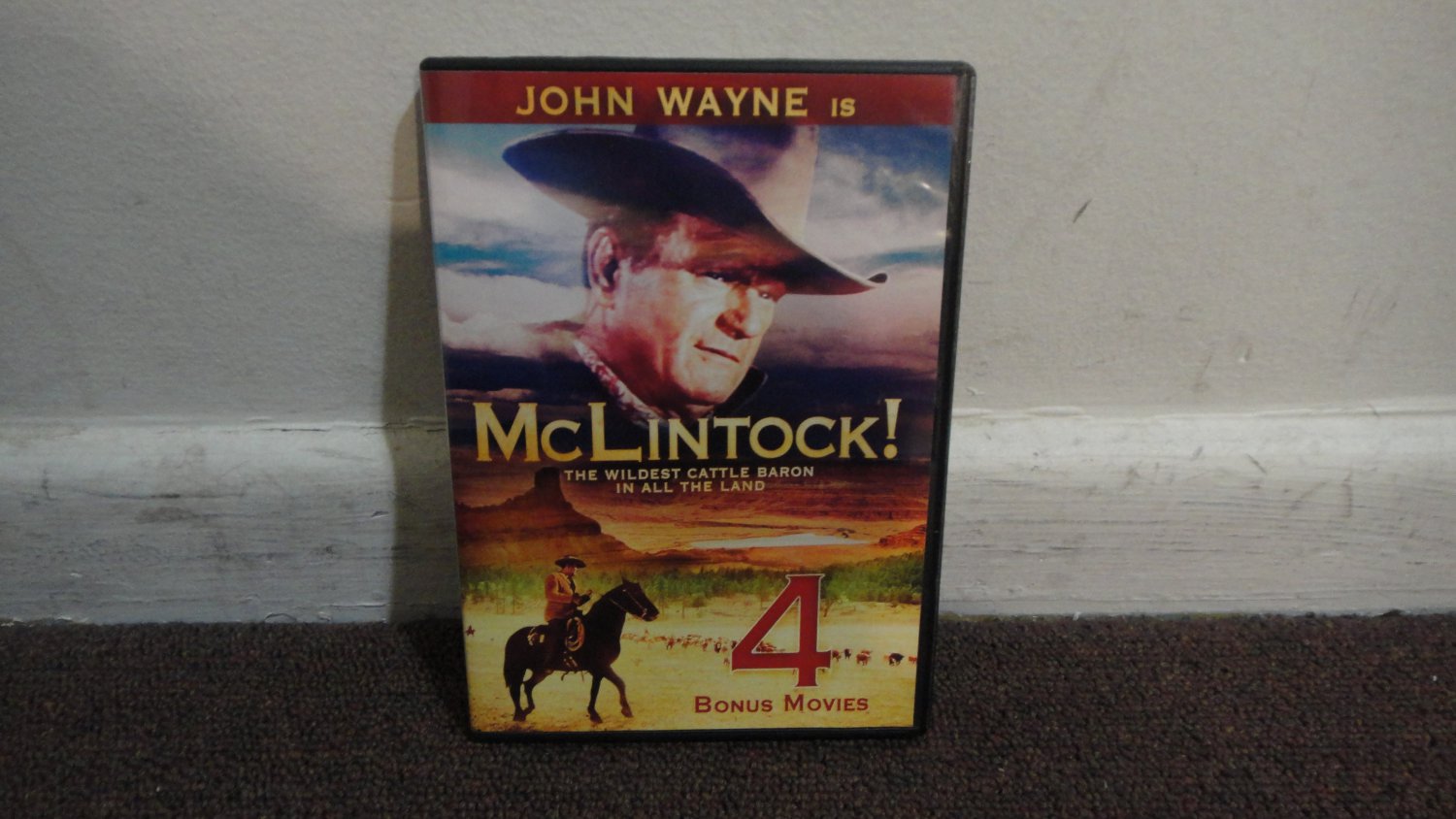 McLINTOCK! - The Wildest Cattle Baron in all the land,  John Wayne - DVD, 5 on ONE DVD. LIKE NEW.