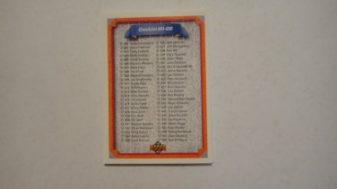 CHECKLIST LOT - 1992 Upper Deck BASEBALL Cards Includes 9 cards.....Near mint or better...LOOK!