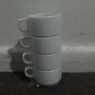 Tuxton Stackable Cup Porcelain White ALF-0303 - 3 oz. Lot of 4 Cups - NEW..LOOK!