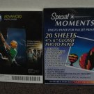 HP Advanced Photo Paper & Special Moments Photo Paper Lot of 2 4x6 Inches..LOOK!