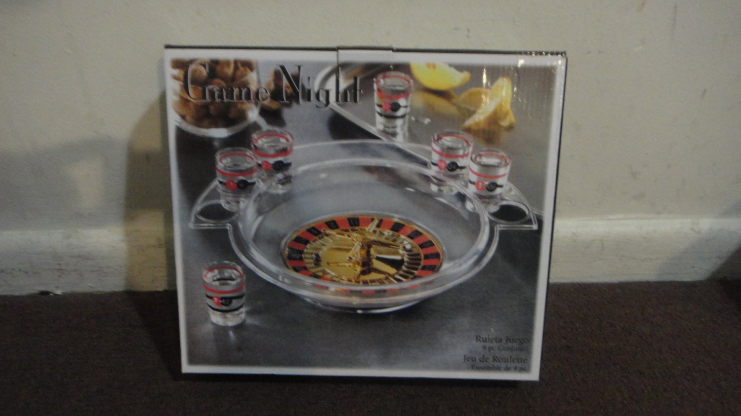 Roulette GAME Drinking Game Set (6 Glass shotglasses), plastic