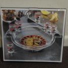 Roulette GAME  - Drinking Game Set (6 Glass shot-glasses), plastic roulette set-up.