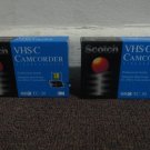 Scotch Blank Video Tape Cassettes VHS-C Camcorder TC-30 (2) New & Sealed..LooK!
