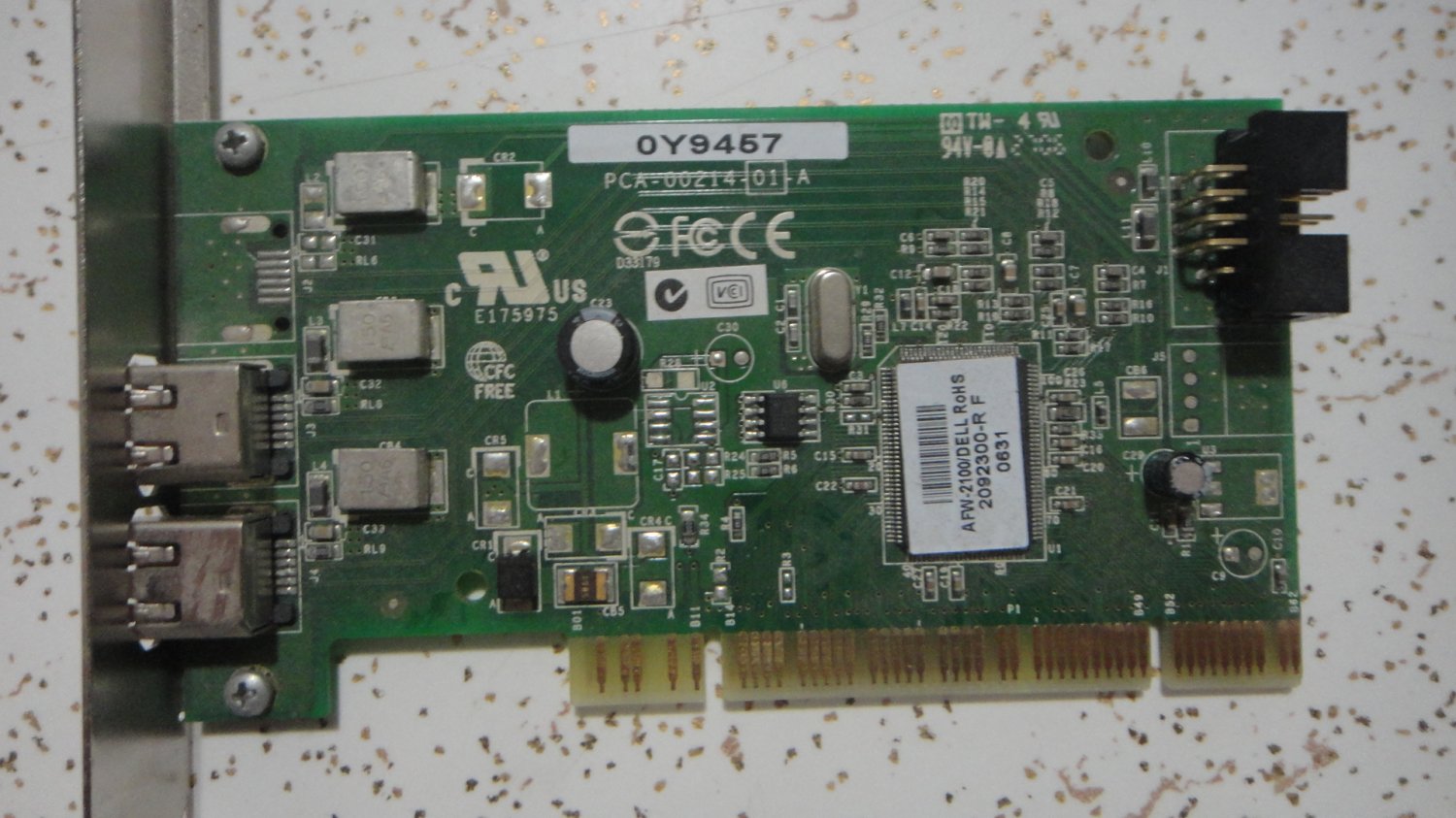 DELL ADAPTEC AFW2100 2PORT FIREWIRE CARD/BOARD CN0Y9457