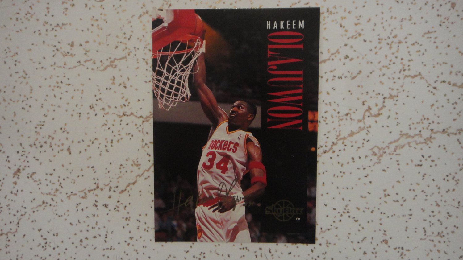 1994 95 Skybox Hakeem Olajuwon Houston Rockets Oversize Nno Card