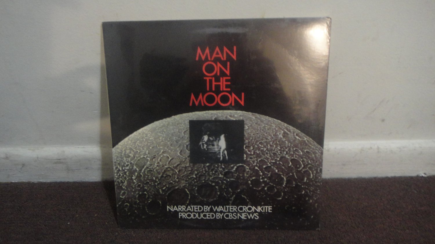 MAN ON THE MOON LP narrated by WALTER CRONKITE, New and Sealed...LooK!!
