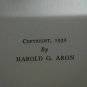 Vintage Book "Respectfully Submitted"  By Harold G. Aron 1932 Printing