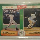 1992 French's Baseball Cards Sealed Hangtag Pack, 3 Cards Carter/Gwynn on top.