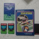 STAR STRIKE - Mattel Intellivision - Complete in Box w/ Manual & Overlays.