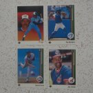 1989 Upper Deck Baseball Cards. One Lot of 4 cards David Cone, Joe Carter. nr mint or better.
