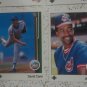 1989 Upper Deck Baseball Cards. One Lot of 4 cards David Cone, Joe Carter. nr mint or better.