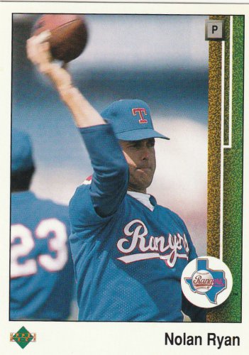 Nolan Ryan Rangers 1989 Upper Deck Baseball Card. nr mint or better.