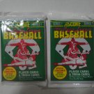 1991 Score Series 1 Baseball Lot of 2 (Two) Sealed Unopened Wax Packs. LooK!